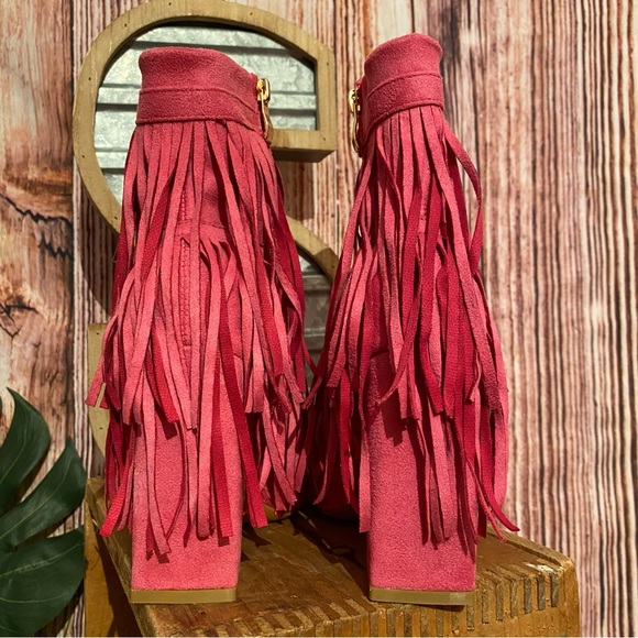 Fuschia Fringe Ankle Bootie - Picture 3 of 15
